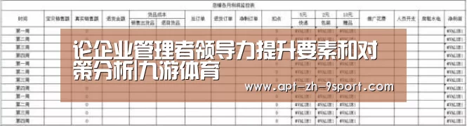 论企业管理者领导力提升要素和对策分析|九游体育(图1) 九游体育